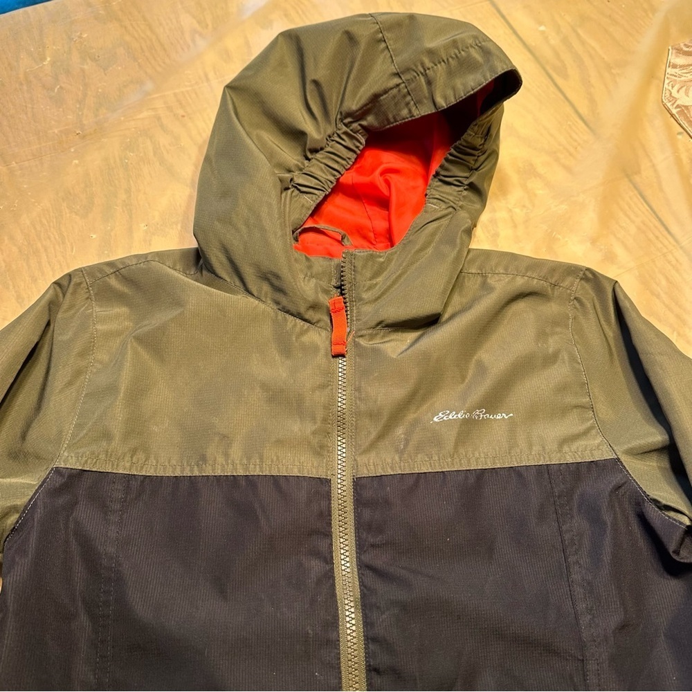 Eddie Bauer Green and Black Hooded JacketEddie Bower Kids Light Jacket